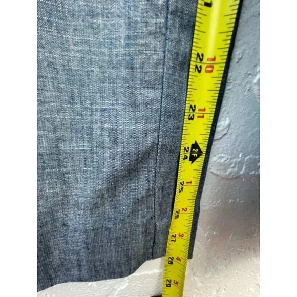 Banana Republic Womens Flat Front Trouser Wide Leg Pants Chambray Blue Sz 8 - Picture 5 of 13